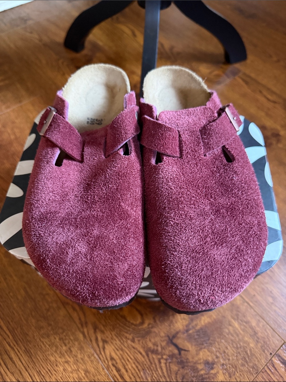 Birkenstock Merlot Suede Closed-Toe Clog